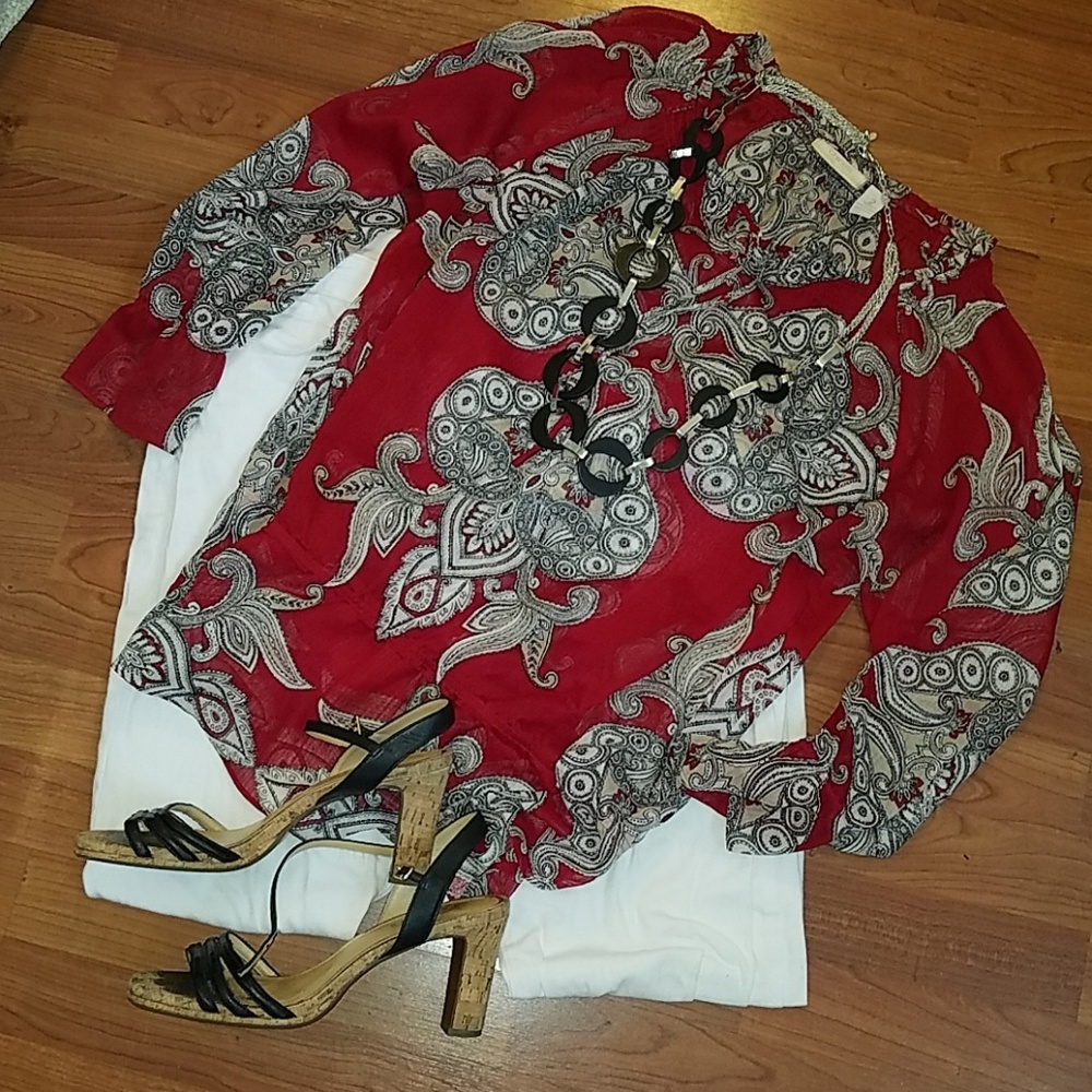 NLA Chico's Boho Peasant top- DONATED